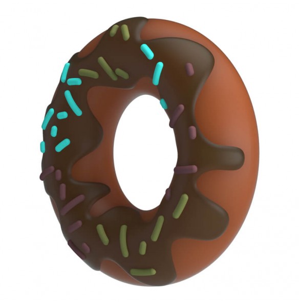 PRETTY LOVE - Choco Super Donut Cock Ring (Brown) PRETTY LOVE - Choco Super Donut Cock Ring (Brown)